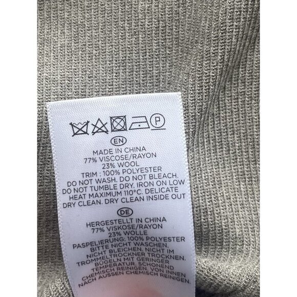 Hobbs London Womens Wool-Blend Belted Shirtdress 6 Taupe - Picture 5 of 5